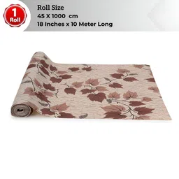 LooMantha Beige & Brown Floral Printed Water Resistant Shelf Liner Organisers-image-76