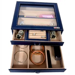 ROSEUS Blue Regular Jewellery Organiser-10