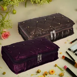 Kuber Industries Brown 2 Pieces Reusable Jewellery Organisers-17