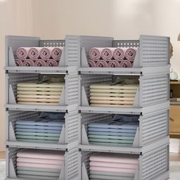 Kuber Industries Set of 8 Grey Regular Multi-Utility Organisers-2