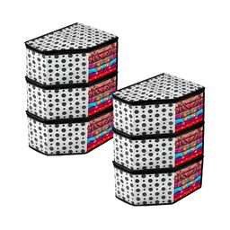 Kuber Industries Black 6 Pieces Regular Multi-Utility Wardrobe Organisers-49