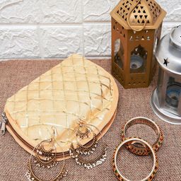 Kuber Industries Cream Colored Self Design Jewellery Organizer-50