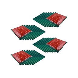 Kuber Industries Green 24 Pieces Foldable Saree Cover-17