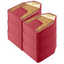 Kuber Industries Maroon & Transparent 6 Pieces Reusable Drawer Organiser Organisers-17
