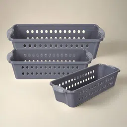 Kuber Industries Grey 3 Pieces Multi-Utility Organisers-51