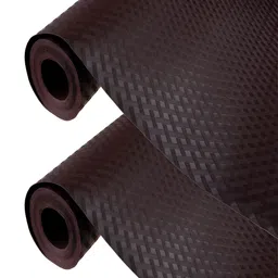 Kuber Industries Brown 2 Pieces Printed Regular Shelf Liner-82