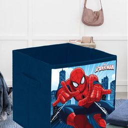 Kuber Industries Set Of 2 Blue Marvel Spiderman Printed Wardrobe Organisers-71