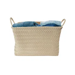 Anko Beige Rectangular Basket with Handles-45