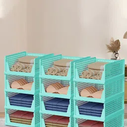 Kuber Industries Green Set of 12 Regular Desk Organiser-22