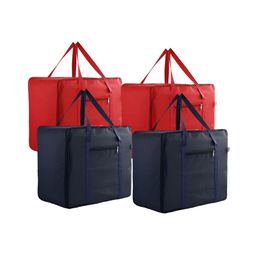 Kuber Industries Navy Blue Set of 4 Water Resistant Drawer Organiser Organisers-16