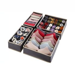 FAVRIA Grey Set of 4 Regular Multi-Utility Organisers-11