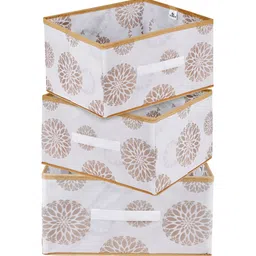 Kuber Industries White 3 Pieces Regular Drawer Organisers-25