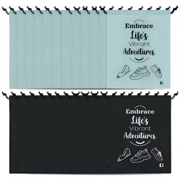 Kuber Industries Grey & Black 24 Pieces Printed Multi-Utility Organisers-16