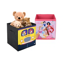 Kuber Industries Black & Pink 2 Pieces Disney Printed  Multi-Utility Organisers 33 Ltr-20