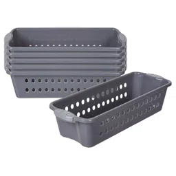 Kuber Industries Grey 6 Pieces Regular Drawer Storage Basket Organisers-14