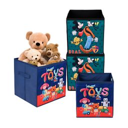 Kuber Industries Blue & Red 4 Pcs Disney Printed Drawer Organisers 33 L-1