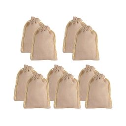 Kuber Industries Gold-Toned 10 Pieces Regular Drawstring Traditional Gift Potli Organisers-14