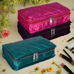 Kuber Industries Green 3 Pcs Reusable Jewellery Organisers-24