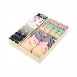 FAVRIA Beige Set of 4 Regular Multi-Utility Organisers-9
