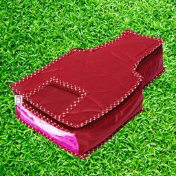 atorakushon Maroon Solid Blouse Storage Organizer-image-24