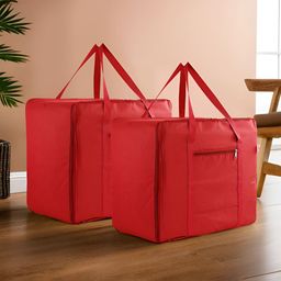 Kuber Industries Red Set of 2 Water Resistant Drawer Organiser Organisers-49