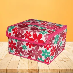 atorakushon Set Of 3 Pink Printed Organizer-4