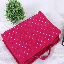 Kuber Industries Set of 2 Pink Printed Cotton 5 Pouch Jewellery Organisers-17
