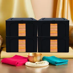 Kuber Industries Grey Set of 4 Regular Drawer Organisers-55