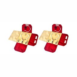 atorakushon Maroon 2 Pieces Reusable Jewellery Organizer Necklace Kit Pouch Organisers-22