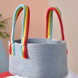 MASU LIVING Grey Regular Tote Basket Organisers-30