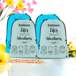 Kuber Industries Blue Set of 4 Regular Multi-Utility Organisers-50