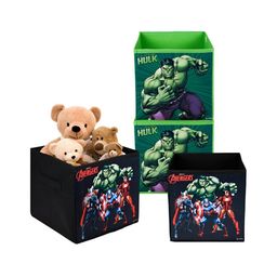 Kuber Industries Green & black Marvel Printed 4 Pcs Multi-Utility Organisers 33 Ltr-8