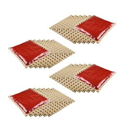 Kuber Industries Beige & Brown 24-Pcs Printed Multi-Utility Organisers-1