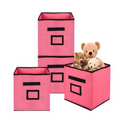 Kuber Industries Pink & Black 4 Pcs Multi-Utility Organisers 33 LTR-3