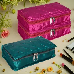 Kuber Industries Pink 3 Pieces Reusable Jewellery Organisers-image-58