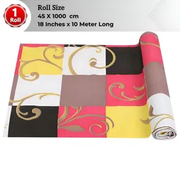 Dakshya Industries Yellow & White Printed Water Resistant Shelf Liner Organiser-17