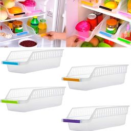 URBANFIX Transparent 4 Pieces Reusable Fridge Storage Drawer Organisers-21