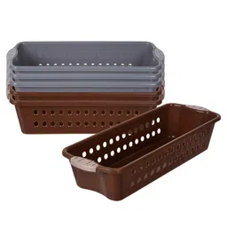 Kuber Industries Grey 6 Pieces Multi-Utility Organisers-11