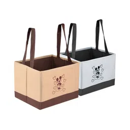 Kuber Industries Brown & Blue 2 Pieces Printed Water Resistant Multi-Utility Organisers-7