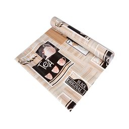 Kuber Industries Brown Printed Regular Shelf Liner-84