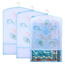 Kuber Industries Blue 3 Pieces Regular Multi-Utility Organisers-34
