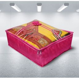 atorakushon Set Of 2 Solid Saree Cloth Storage Organizer Bag-19
