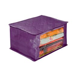 Kuber Industries Purple Printed Fabric Multi-Utility Organisers-image-11