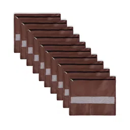 Kuber Industries Brown 10 Pieces Saree Organisers-18