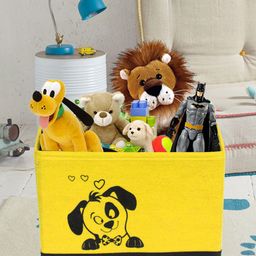 prettykrafts Yellow & Black Printed Multi-Utility Storage Organiser-image-16