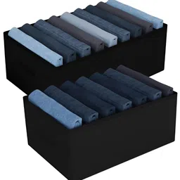 Kuber Industries Black 2Pcs Reusable Multi-Utility Organisers-34