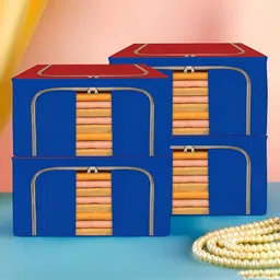 Kuber Industries Red & Blue 4 Pieces Printed Regular Drawer Organisers-7