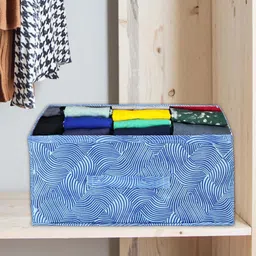 Kuber Industries Blue 5-Pieces Printed Multi-Utility Organizers-picture-13