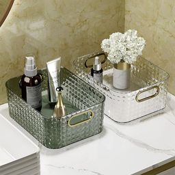 Kuber Industries Green Self Design Makeup Organiser-35
