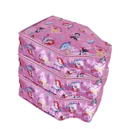 Kuber Industries Pink & Blue 4 Pieces Printed Non-Woven Multi Utility Storage Cover-46